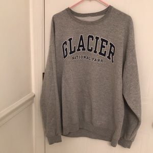 Gray Glacier National Park Crew Neck Sweatshirt